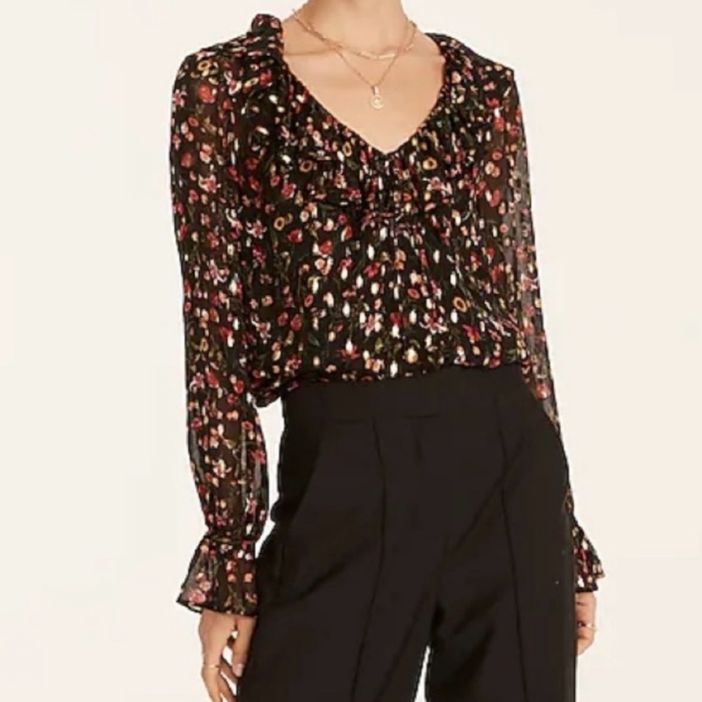 J.Crew Ruffle Floral Top - Picture 2 of 9